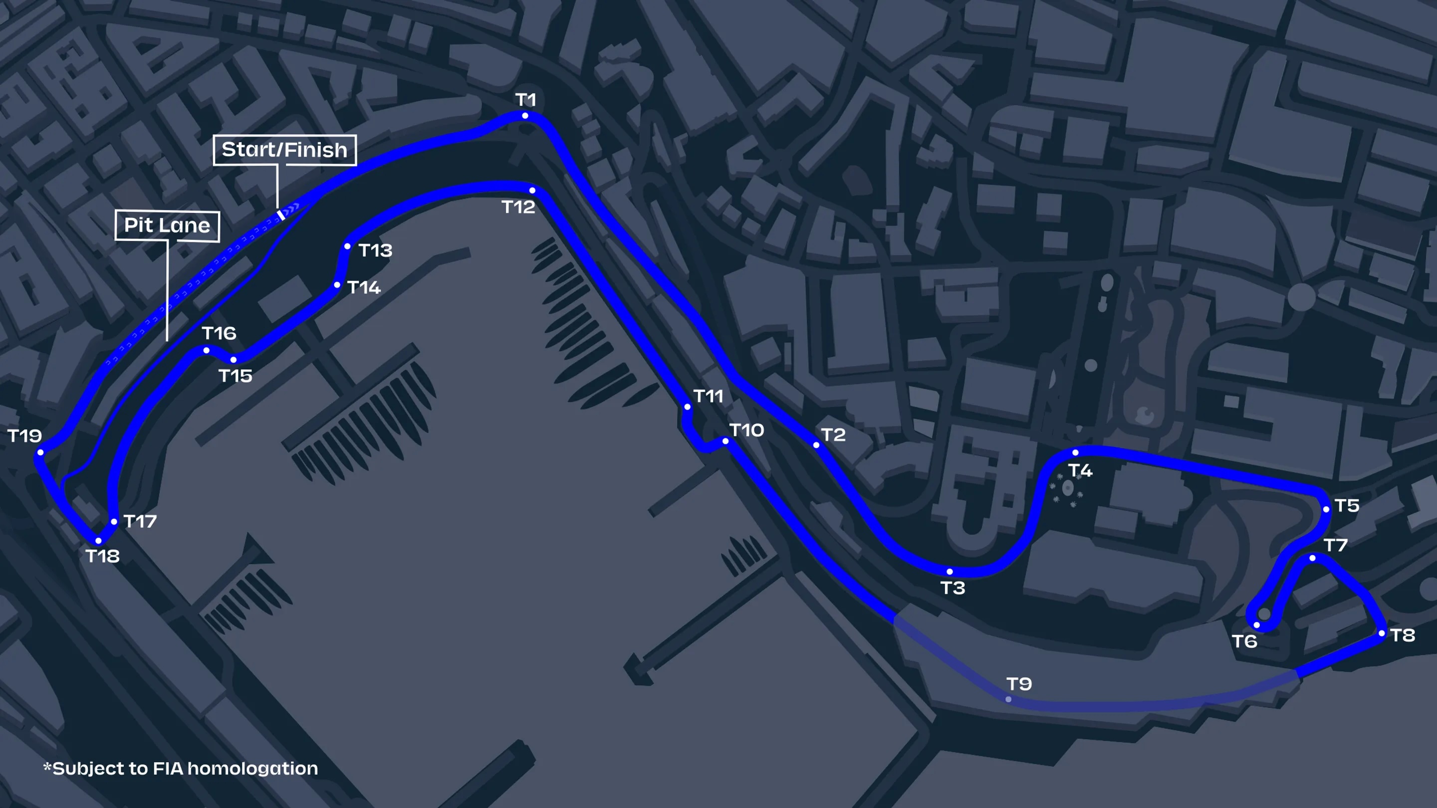 Mapa del circuito de Mónaco — Formula E Rondas 9 y 10 Temporada 12