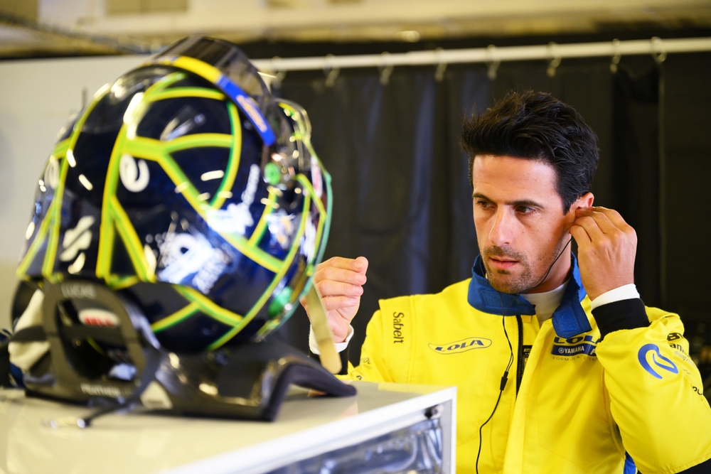 CIUDAD DE MÉXICO, MÉXICO - 09 de enero: Lucas di Grassi de Brasil y del Lola Yamaha ABT Formula E Team, se prepara para