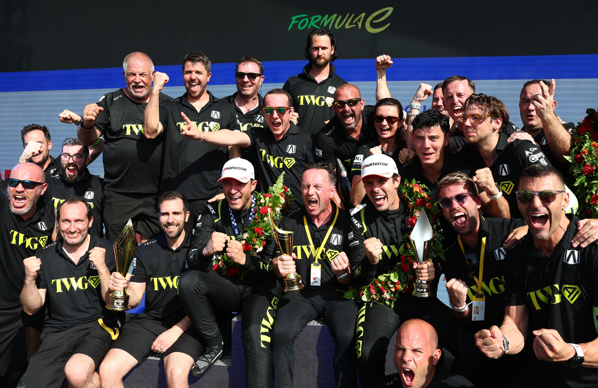 Ganador de la carrera Jake Dennis de Gran Bretaña and Andretti Formula E