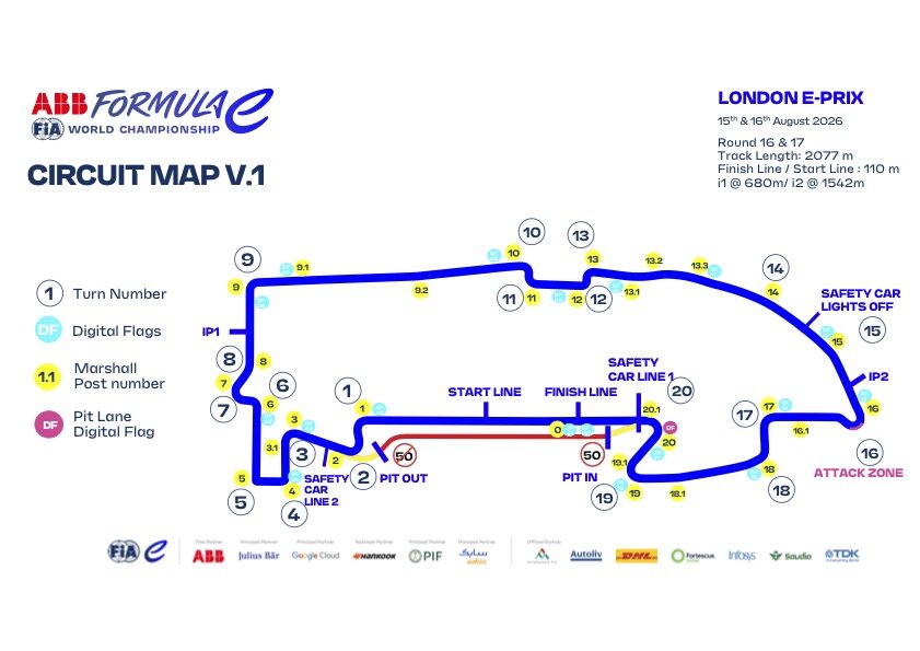 Mapa del circuito de Londres
